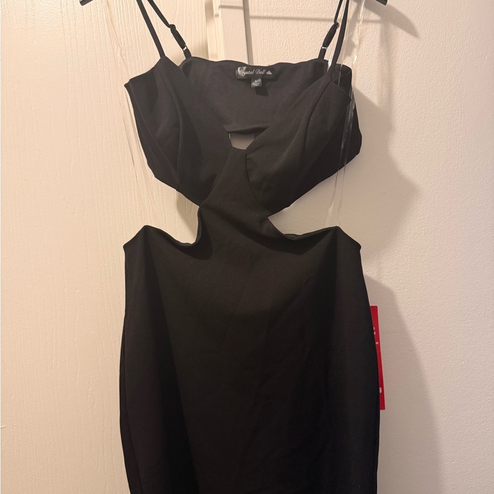 Crystal Doll Black Backless Dress